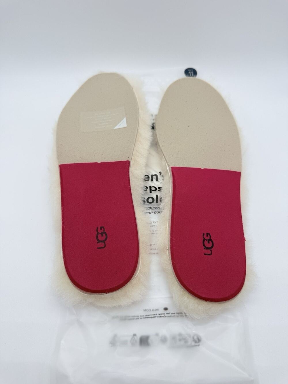 UGG Sheepskin Insole Mens Insoles Size 11 Natural New